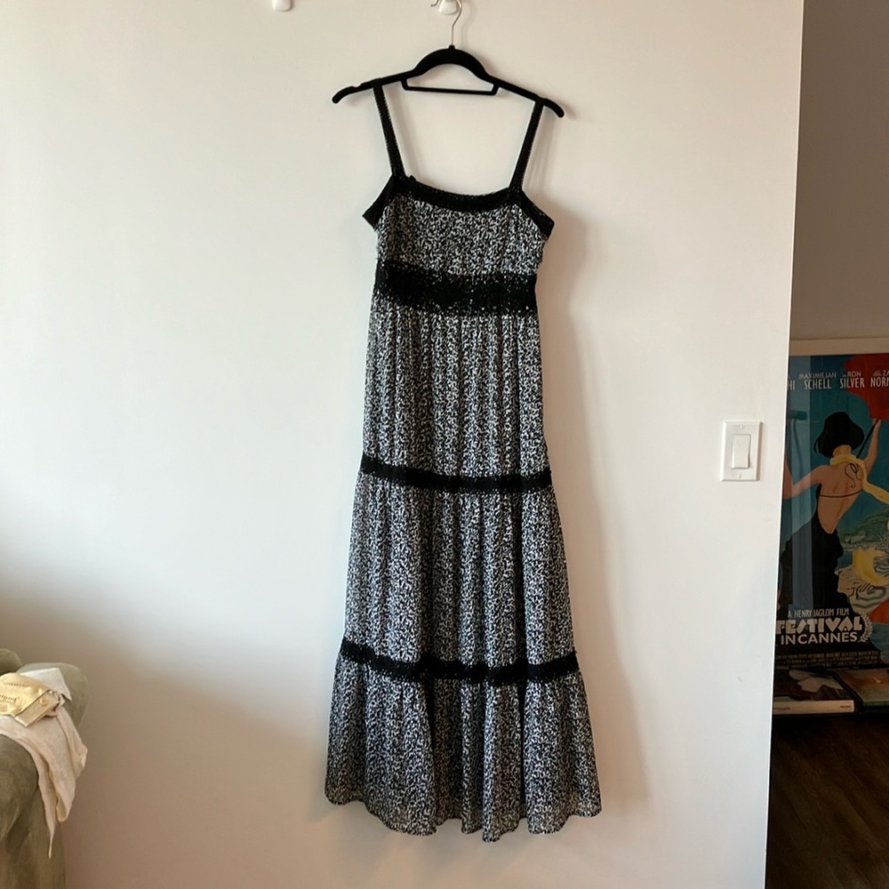 Michael Kors black and white maxi dress